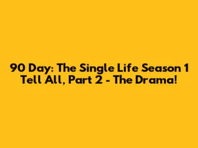 90 Day: The Single Life Season 1 Tell All, Part 2 - The Drama!