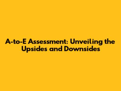 A-to-E Assessment: Unveiling the Upsides and Downsides