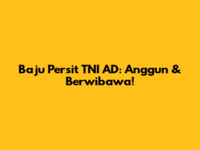 Baju Persit TNI AD: Anggun & Berwibawa!