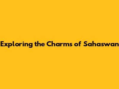 Exploring the Charms of Sahaswan