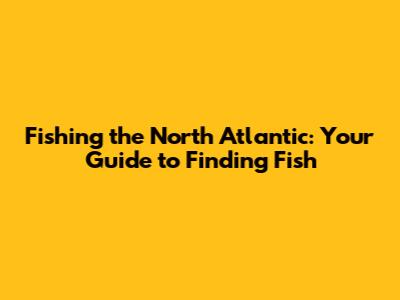 Fishing the North Atlantic: Your Guide to Finding Fish