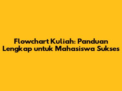 Flowchart Kuliah: Panduan Lengkap untuk Mahasiswa Sukses