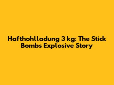 Hafthohlladung 3 kg: The Stick Bomb's Explosive Story