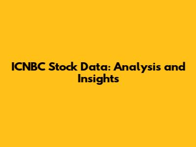 ICNBC Stock Data: Analysis and Insights