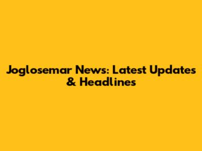 Joglosemar News: Latest Updates & Headlines