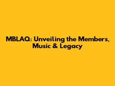 MBLAQ: Unveiling the Members, Music & Legacy