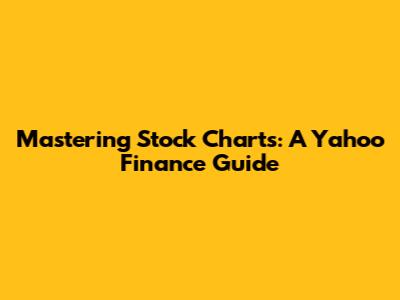 Mastering Stock Charts: A Yahoo Finance Guide