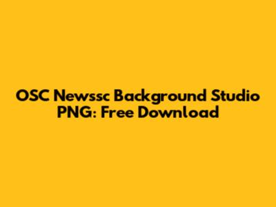 OSC Newssc Background Studio PNG: Free Download