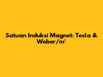 Satuan Induksi Magnet: Tesla & Weber/m²