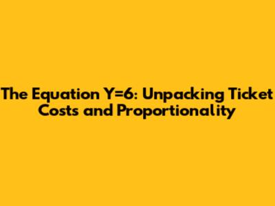 The Equation Y=6: Unpacking Ticket Costs and Proportionality