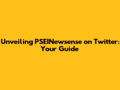 Unveiling PSEINewsense on Twitter: Your Guide