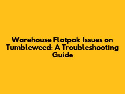 Warehouse Flatpak Issues on Tumbleweed: A Troubleshooting Guide