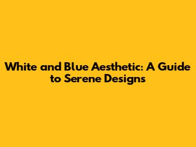 White and Blue Aesthetic: A Guide to Serene Designs
