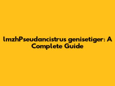 lmzhPseudancistrus genisetiger: A Complete Guide